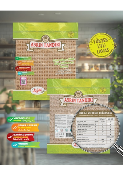 2'li Paket 1 Paket Ekşi Hamurlu Çavdar Lavaş Ekmeği - 1 Paket Ekşi Hamurlu Arpa Lavaş Ekmeği