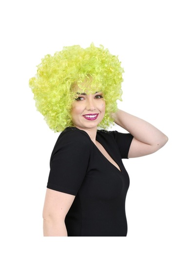 Animasyon Parti Ve Palyaço Peruğu / Neon Yeşil - Rxlu-462282 Çok Renkli