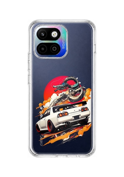 General Mobile Gm 26 One 5g Uyumlu Gtr Güneş Ejderha Tasarımlı Baskılı Silikon Kılıf
