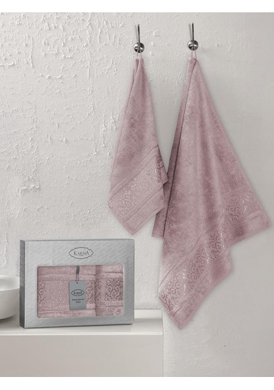 Bambu Havlu Takımı Doğal Ve Yumuşak Dokulu 50x90 Pudra