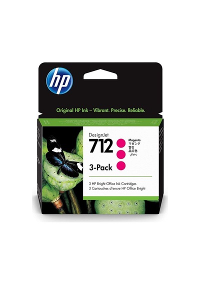 HP 3ED78A (712) KIRMIZI GENİŞ FORMA  MÜREKKEP KARTUŞ