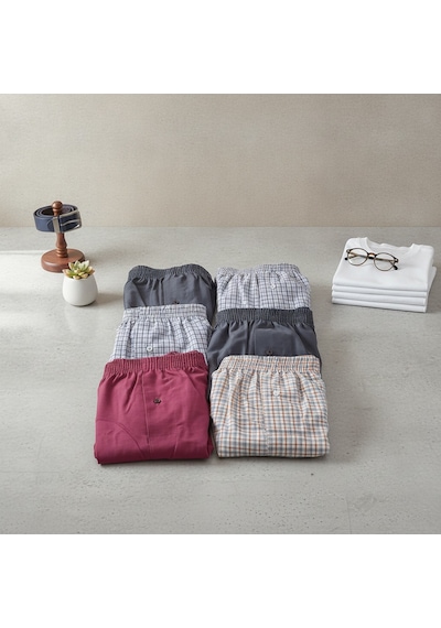 Bonbon Erkek 6'lı Paket Karışık Renk Dokuma Kumaş Boxer 001-005 0070-no:5bb2652 Çok Renkli