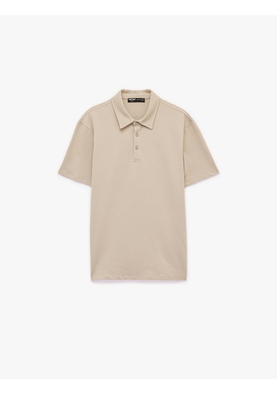 Koton Regular Fit Kısa Kollu Dokulu Pamuklu Polo Yaka Tişört Yeşil 6sam10078mk