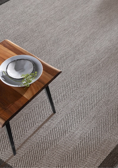 Elit Premium Sisal Jut Halı 1405 Hav Ve Toz Yapmaz Bordürlü Halı Gri-siyah Gri - Siyah