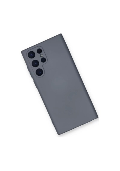 Newface Samsung Galaxy S24 Ultra Kılıf Nano İçi Kadife Silikon - Gri