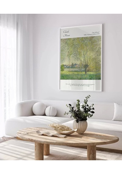 Çerçevesiz Poster Claude Monet Söğütler