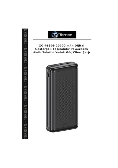 Xo-pb309 20000 Mah Dijital Göstergeli Taşınabilir Powerbank Akıllı Telefon Yedek Güç Cihaz Şarjı Çok Renkli