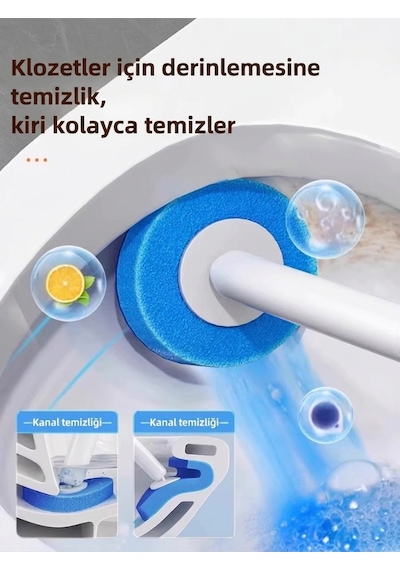 32 Adet 4 Paket Okyanus Premium Deterjanlı Tek Kullanımlık Tuvalet Temizleme Süngeri Duvara Mo