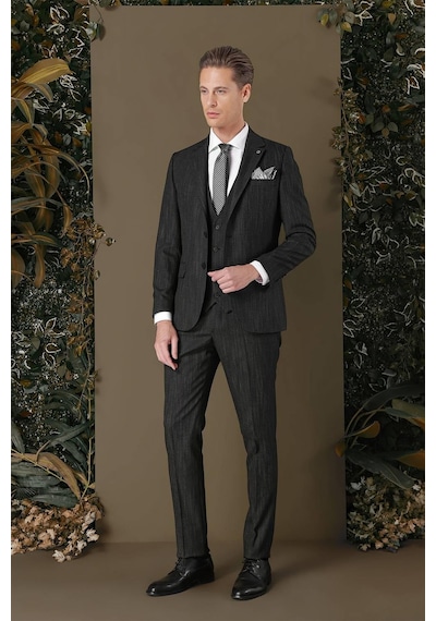 Efor Tk 883 Slim Fit Siyah Klasik Takım Elbise Siyah Efor Tk 883 Slim Fit Siyah Klasik Takım Elbise Siyah