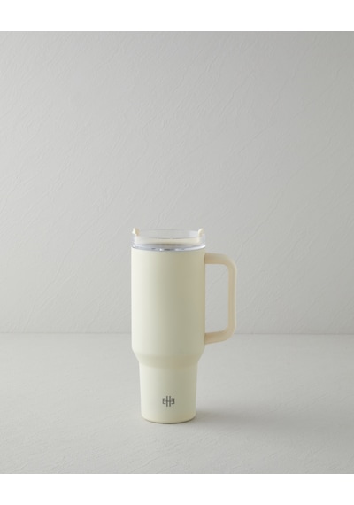 English Home Good Mood New Etna Çelik Termos 900 Ml Krem Krem
