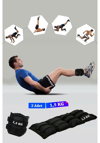 1,5 Kg Siyah Deluxe Comfort El Ayak Ağırlığı Siyah