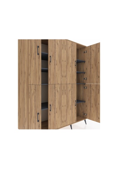 Kronos Gardrop 8 Raflı 8 Kapaklı 176x59x221 Çam-çam/antrasit Beyaz Kronos Gardrop 8 Raflı 8 Kapaklı 176x59x221 Çam-çam/antrasit Beyaz