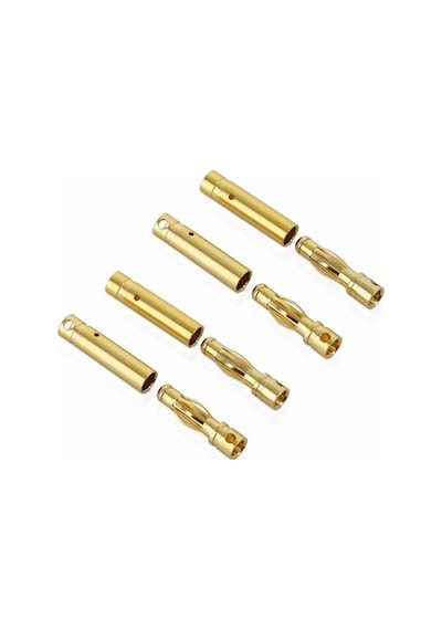 4 Çift 4mm Altın Kaplama Banana Dişi Erkek Soket 40A Pil Batarya Lion Bullet Plug Kablo Konnektör