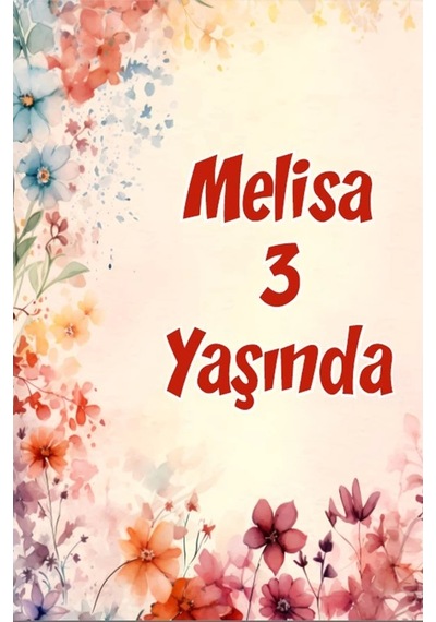 Çiçekler Temalı Doğum Günü Afişi -15 35x50 Cm