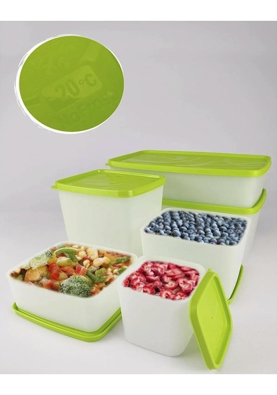 Hobby Life Alaska Derin Dondurucu Saklama Kabı 6'lı Set 9.5 Litre - Bpa Yeşil