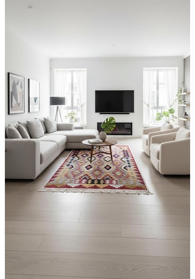 Otantik Tarz Dokuma Hafif, Şık Ve Günlük Kullanıma Uygun Makineden Yıkanabilir Kilim Diğer