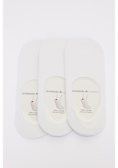 AC&Co / Altınyıldız Classics Erkek Beyaz 3'lü Babet Çorap Beyaz