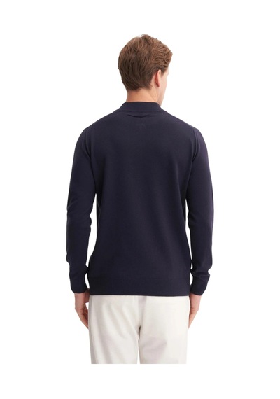 Cazador Premium Courspoun Slim Fit Yarım Balıkçı Kazak-33250 Lacivert