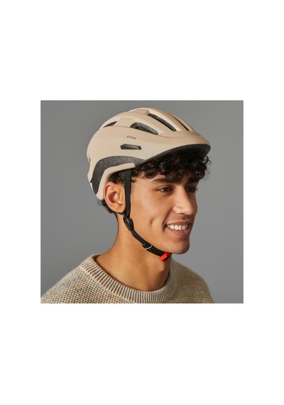 Btwin 500 Şehir Bisikleti Kaskı, Bej, M Beden, Unisex Genel