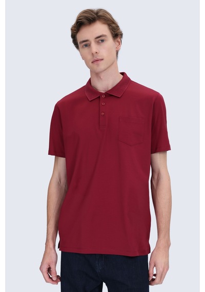 Hatemoğlu Bordo Regular Fit Polo Yaka 100% Pamuk Merserize Tişört