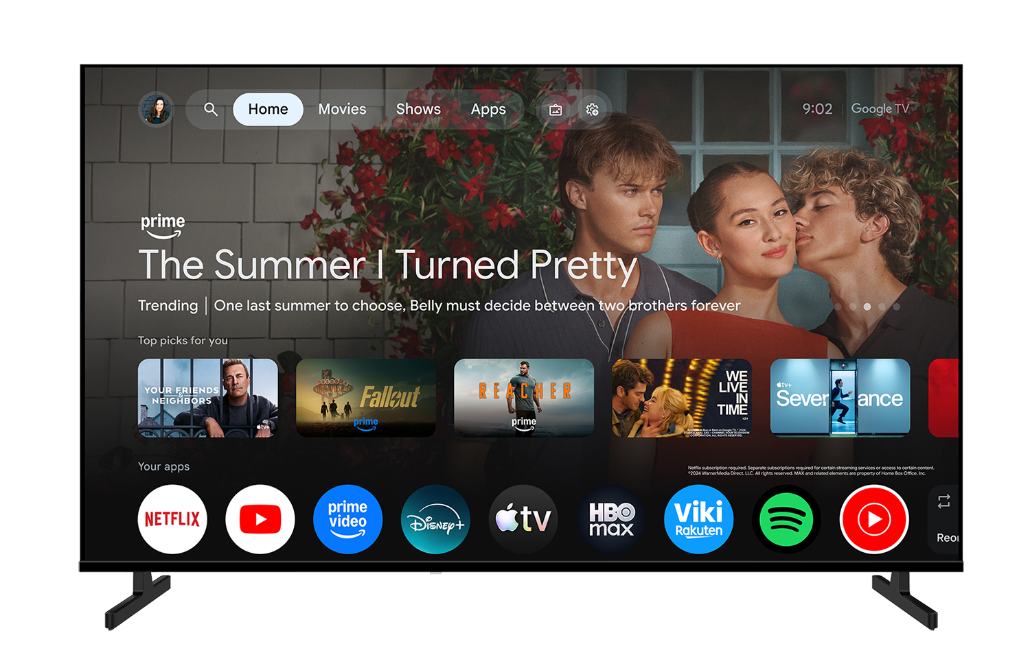 Beko Crystal 7 B 755 D SMART TV 55" QLED 4K UHD Google TV