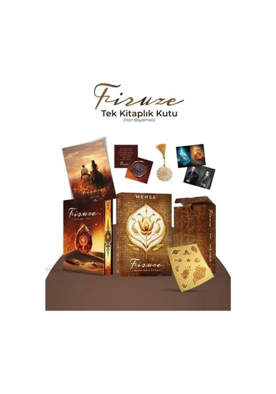 Firuze 1 Kehribar Ateşi Tek Kitaplık Kutu Yan Boyamalı