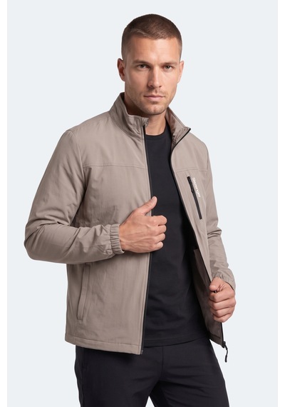 Slazenger Corral I Erkek İçi Polarlı Rüzgar Ve Su Geçirmez Softshell Bej Mont & Kaban