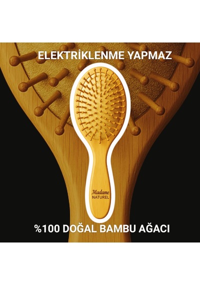 Üç'lü Bakım Set Bambu Tarak+ahşap Masaj Tahtası+ahşap Büyük Boy Tarak 001