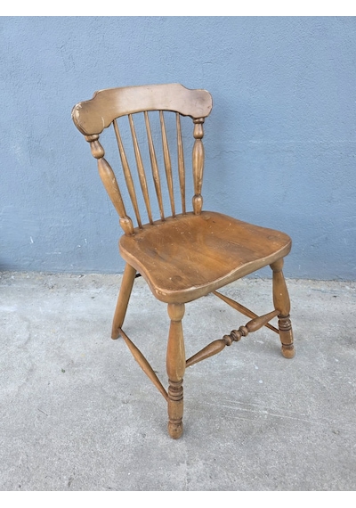 Vintage Masif Ahşap Sandalye 1 Adet Ac08 Çok Renkli