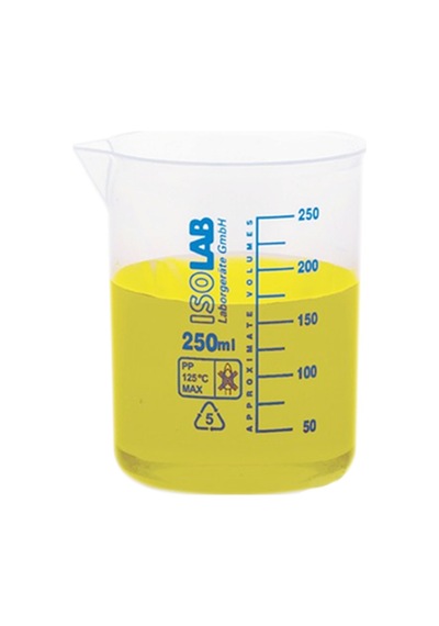 Isolab Beher - P.P - Kısa Form - Mavi Skala - 25 Ml