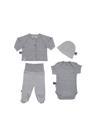 Organicera Organik Yenidoğan Set - 4 Parça , Grey Melange