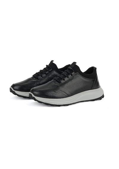 Ziya, Erkek Hakiki Deri Sneaker 161423z521 Siyah 161423z521 000