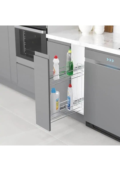 Starax 20 Cm Yandan Teleskopik Raylı Şişelik Krom S-2213-c Çok Renkli