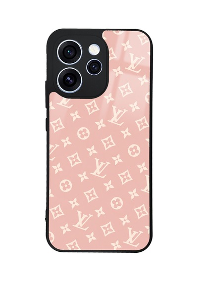 Oppo Reno 15 Pro Pink Lv Tasarımlı Glossy Telefon Kılıfı Pembe