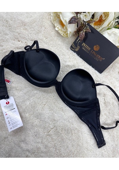 Le Jardin Blanche Double Push-up Silikonlu Askılı/askısız Sütyen Siyah