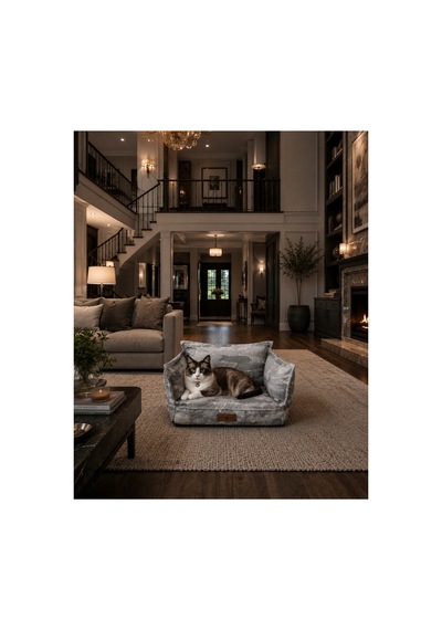Kedi Ve Köpek Koltuğu Tamamen Fermuarlı Çıkarılabilir İç Minder Boncuk Elyaf Kaydırmaz Taban Kedi Ve Köpek Yatağı Kamuflaj 1616543968