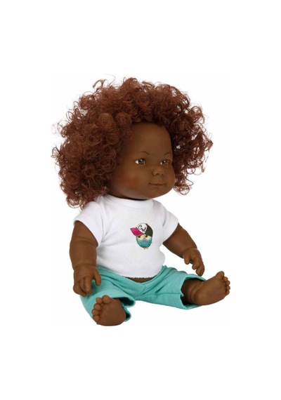 Kıvırcık Esmer Dada Bebek 35 Cm
