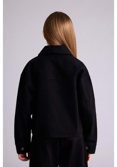 Defacto Gabardin Gömlek Kız Çocuk G6821a826spbk34 Siyah-bk34