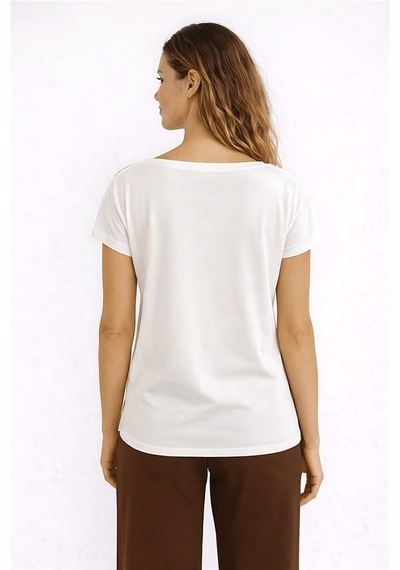 Fashion Friends Bayan T Shirt 26y0195k1 Beyaz