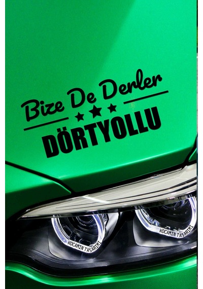 Hatay Dörtyol Estetik Araba Çıkartma Hatay Bize De Derler Dörtyollu40x15 Cm Araç Tasarımı 40 CM - Siyah