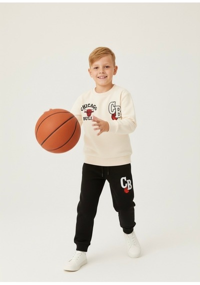 Beka Kids Erkek Çocuk Kalın Pamuklu Kumaş Baskı Detaylı Sweatshirt Pantolon Alt Üst Takım Siyah Beka Kids Erkek Çocuk Kalın Pamuklu Kumaş Baskı Detaylı Sweatshirt Pantolon Alt Üst Takım Siyah
