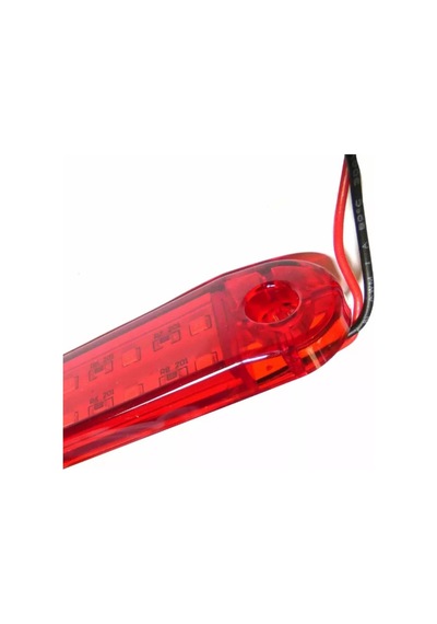 Ahmet Otomotiv 10 Adet Çift Sıra Parmak Led Kırmızı Renk 12 Ledli 13cm 12v-24v