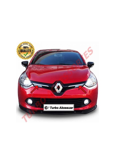 Renault Clio 4 Hb Krom Ön Panjur Çıtası 2 Parça 2012 ve Üzeri