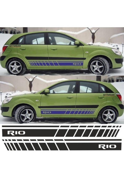 Kia Rio İçin Özel Yeni Uyumlu Aksesuar Oto Yan Şerit Özel Yeni Sticker