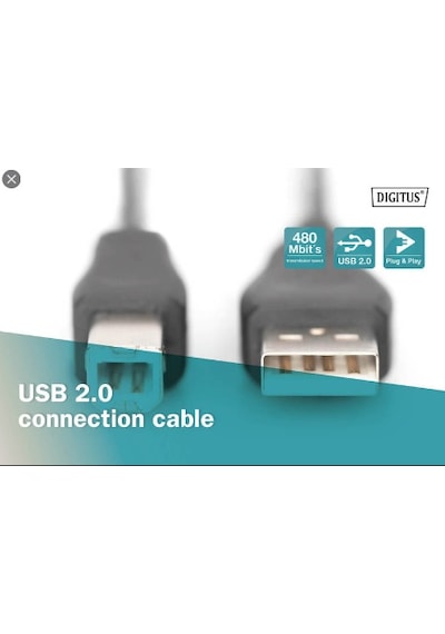 Assmann Ak-300102-018-S Usb 2.0 Yazıcı Kablosu Usb A To B Erkek