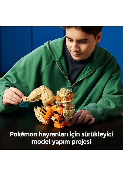 LEGO® Pokémon™ Arcanine 72160 - Yetişkinler için Duruşu Ayarlanabilir Figür İçeren Yaratıcı Model Yapım Seti (1190 Parça)