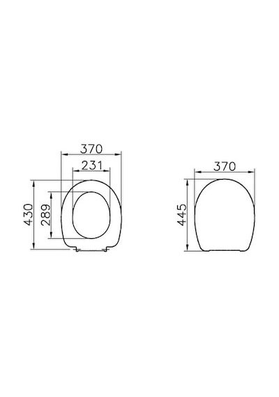 23-003-001 VitrA Opal Nuvoplast Klozet Kapağı Metal Menteşeli