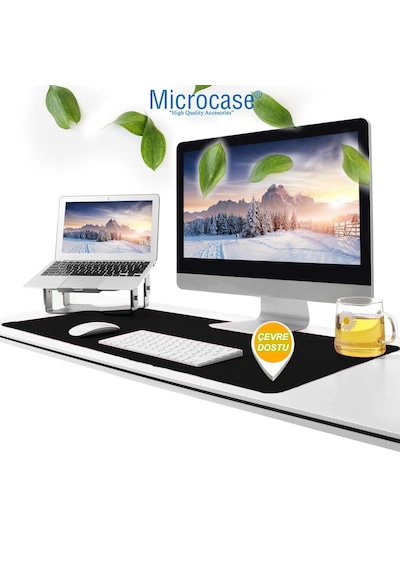 Microcase Deri Mouse Pad Laptop Bilgisayar Geniş Masa Matı 80x40 Al3023 Kırmızı