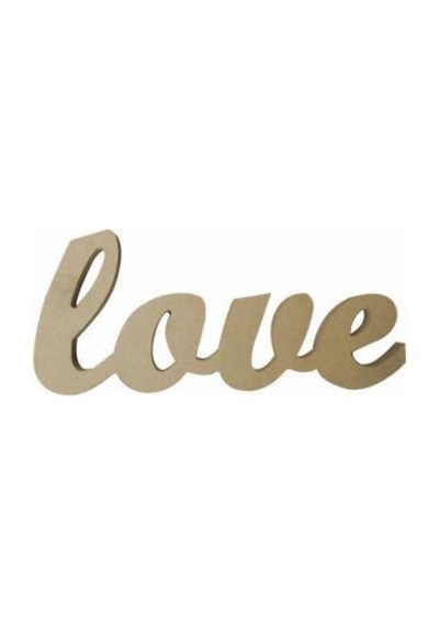 Love Ahşap Obje 18 Mm