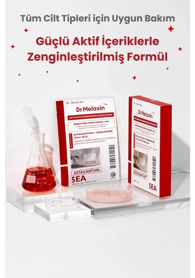 Leke Karşıtı & Aydınlatıcı Yüz Maskesi Astaxanthin İçerikli 1 Adet